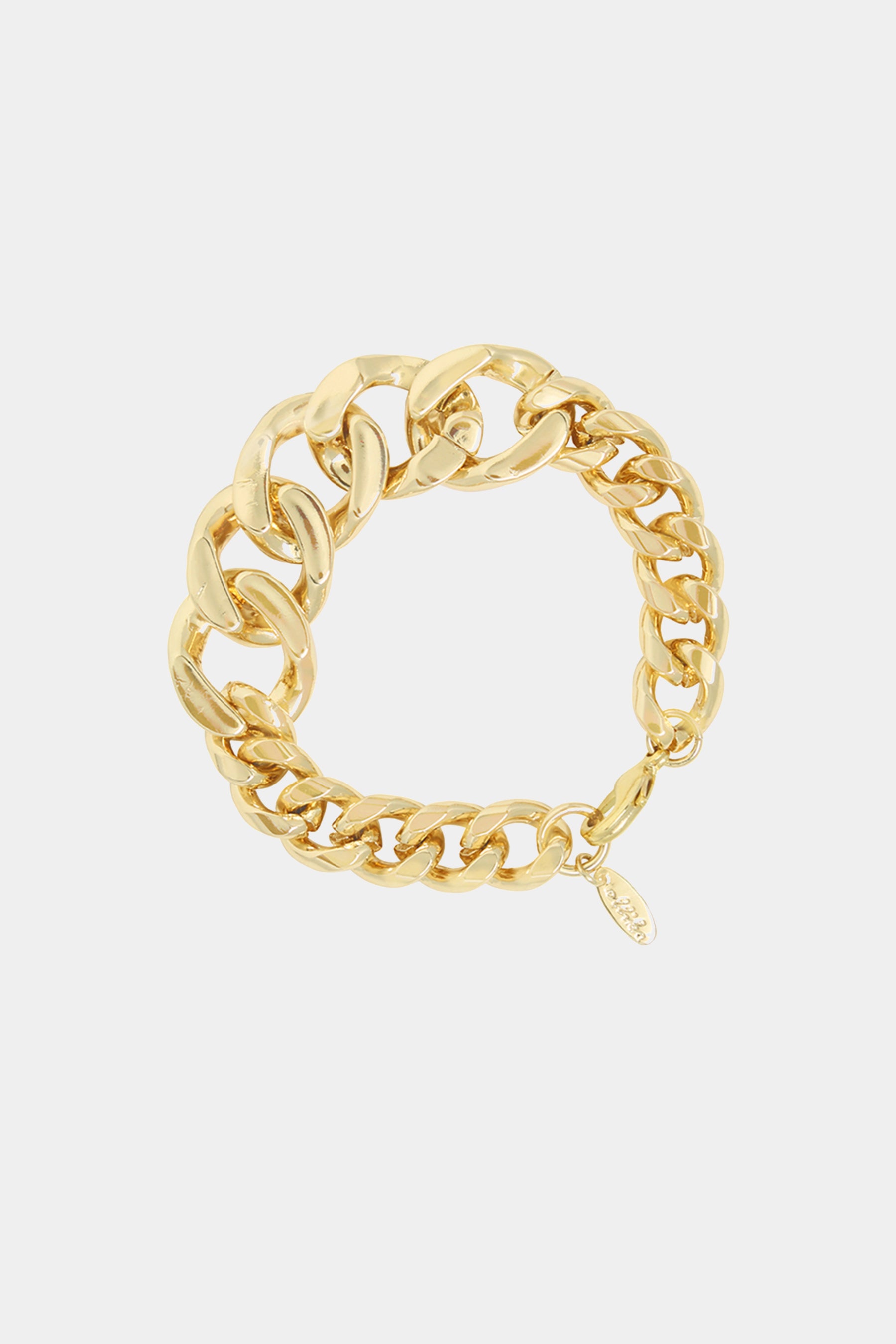 Big elastic gold silver chain bracelet